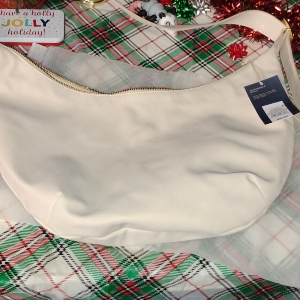 Cream Shoulder Bag Universal Thread - Picture 7 of 9